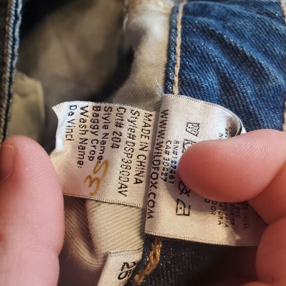 NWT Wildfox Baggy Crop distressed Davinci wash jeans sz 25 - Picture 5 of 6